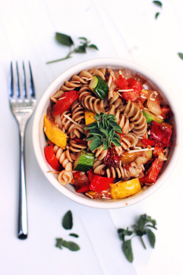 Season's Eatings: Italian Roasted Vegetable Pasta Salad • this heart of ...