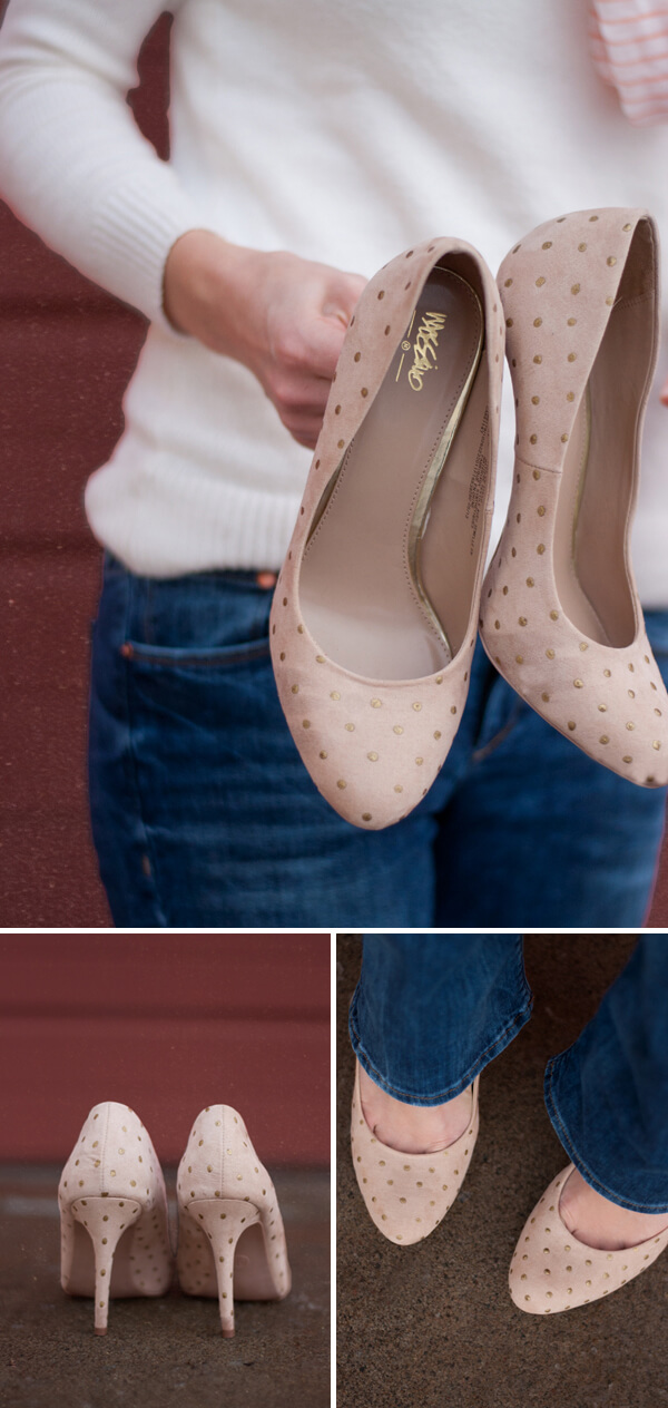 Gold Polka Dot Heels • this heart of mine